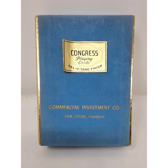 Vintage Congress Cel-U-Tone Finish Playing Cards Double Deck Poodle Dogs - Picture 3 of 8